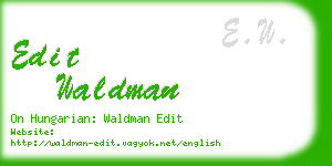 edit waldman business card